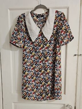 Nasty Gal Mini Dress with White Peter Pan Collar